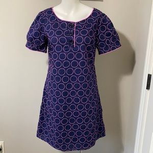 Lilly Pulitzer Navy Blue with Pink Circle …